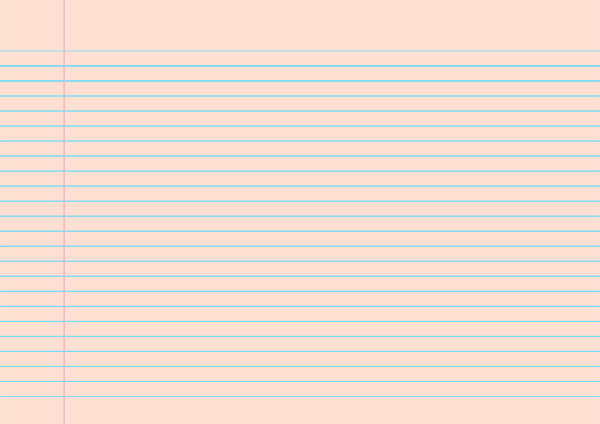 Peach Landscape College Ruled Notebook Paper: A4-sized paper (8.27 x 11.69)