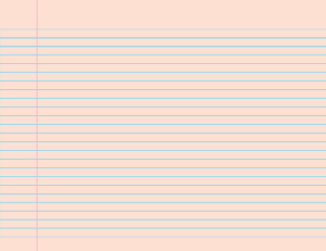 Peach Landscape College Ruled Notebook Paper - Letter