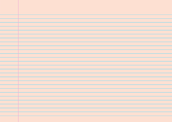 Peach Landscape Narrow Ruled Notebook Paper: A4-sized paper (8.27 x 11.69)