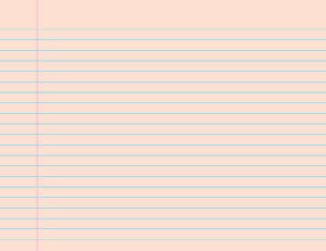 Peach Landscape Wide Ruled Notebook Paper - Letter