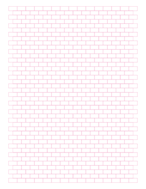 Pink Brick Graph Paper  - Letter