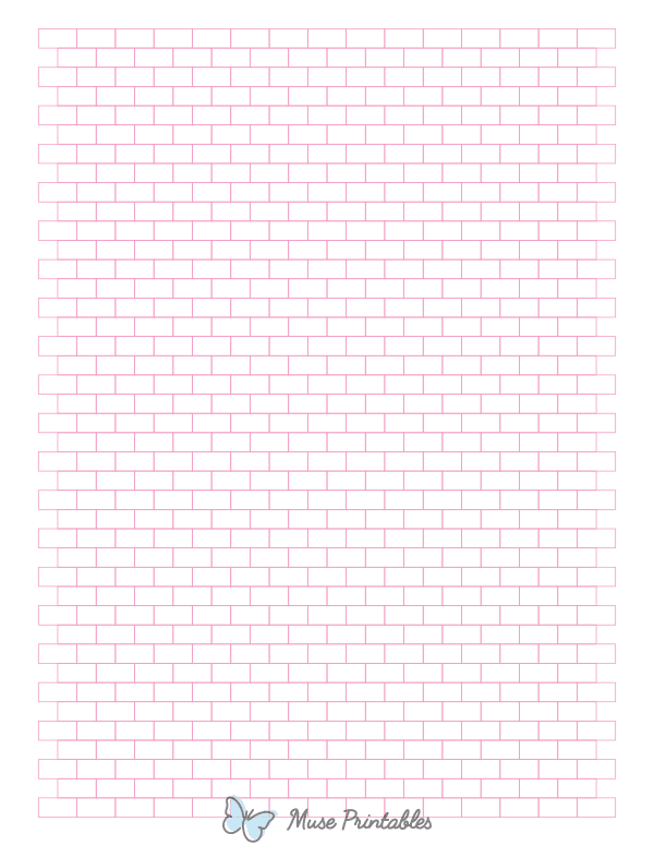 Pink Brick Graph Paper : Letter-sized paper (8.5 x 11)