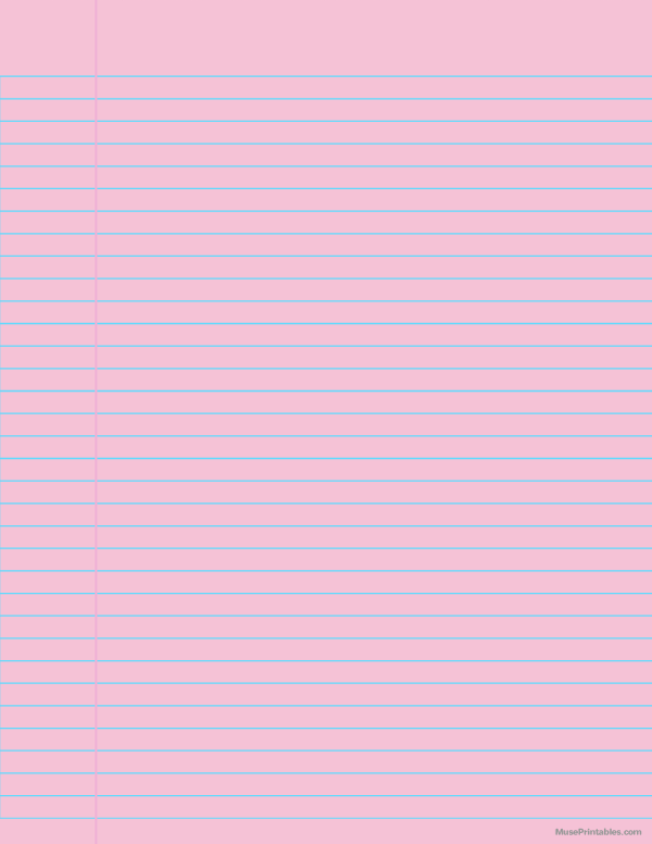 Pink College Ruled Notebook Paper: Letter-sized paper (8.5 x 11)