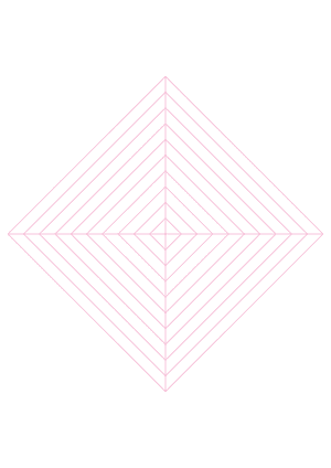 Pink Concentric Square Graph Paper  - A4