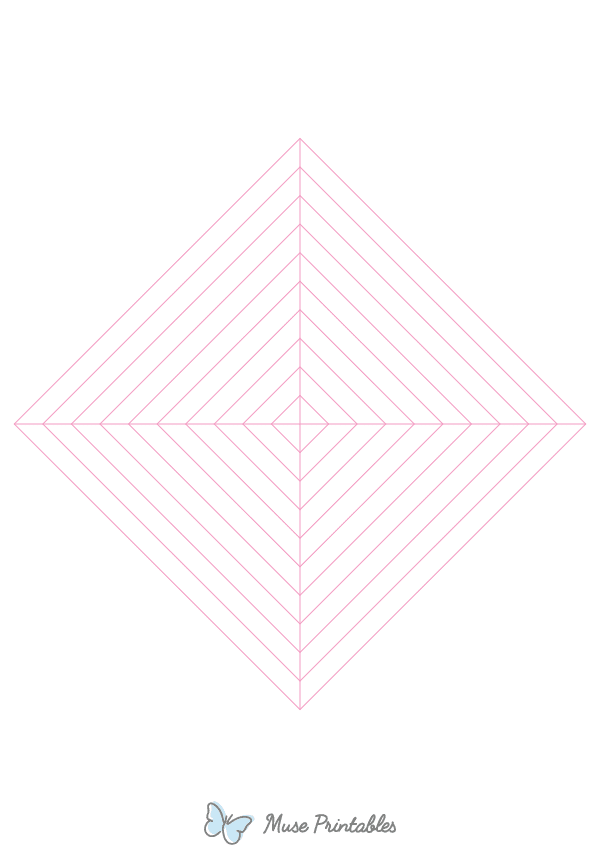 Pink Concentric Square Graph Paper : A4-sized paper (8.27 x 11.69)