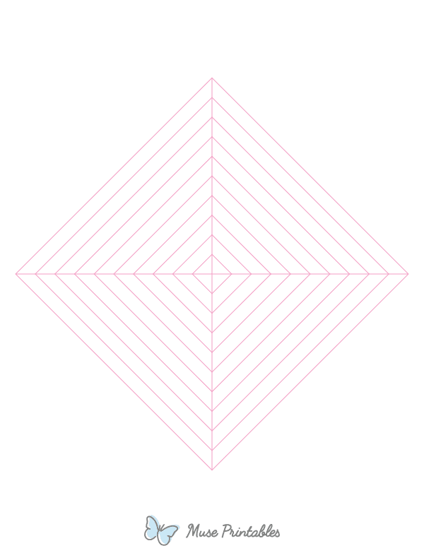 Pink Concentric Square Graph Paper : Letter-sized paper (8.5 x 11)