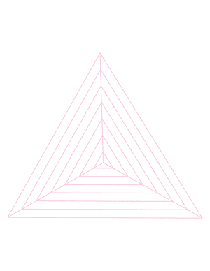 Pink Concentric Triangle Graph Paper  - Letter
