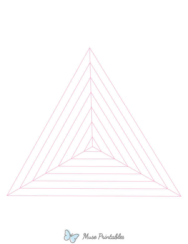 Pink Concentric Triangle Graph Paper : Letter-sized paper (8.5 x 11)
