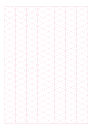 Pink Isometric Graph Paper  - A4