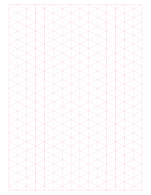 Pink Isometric Graph Paper  - Letter