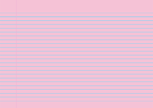 Pink Landscape College Ruled Notebook Paper - A4