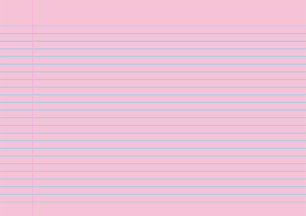Pink Landscape College Ruled Notebook Paper: A4-sized paper (8.27 x 11.69)