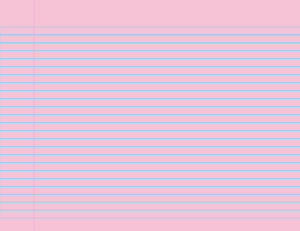 Pink Landscape College Ruled Notebook Paper - Letter