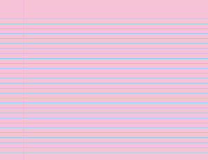 Pink Landscape Narrow Ruled Notebook Paper - Letter