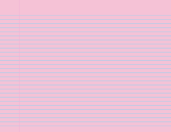 Pink Landscape Narrow Ruled Notebook Paper: Letter-sized paper (8.5 x 11)