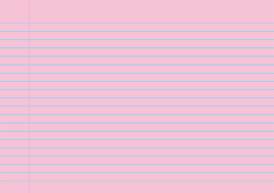 Pink Landscape Wide Ruled Notebook Paper - A4