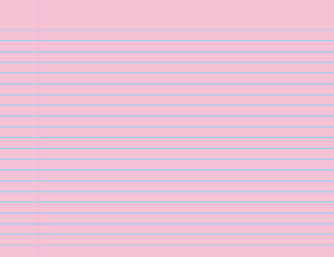 Pink Landscape Wide Ruled Notebook Paper - Letter