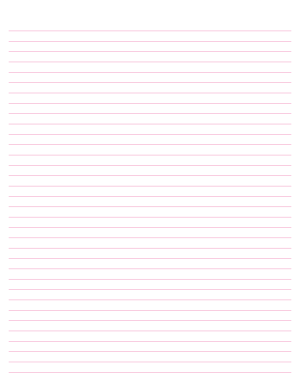 Pink Lined Paper College Ruled - Letter