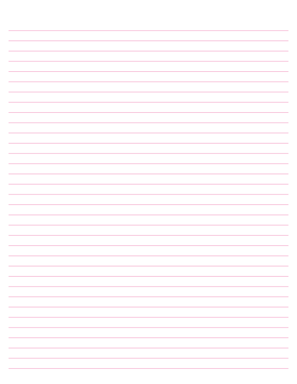 Pink Lined Paper College Ruled: Letter-sized paper (8.5 x 11)