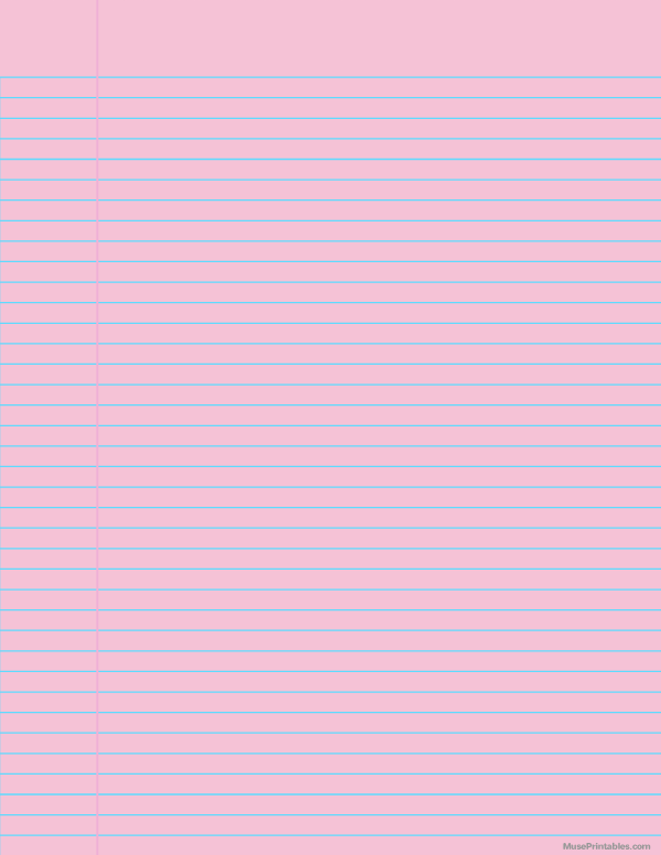 Pink Narrow Ruled Notebook Paper: Letter-sized paper (8.5 x 11)
