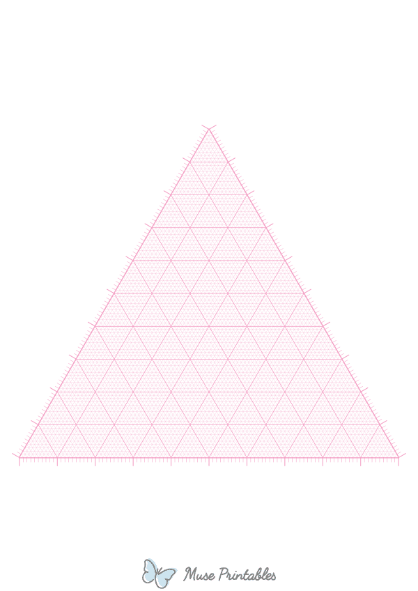 Pink Ternary Graph Paper : A4-sized paper (8.27 x 11.69)