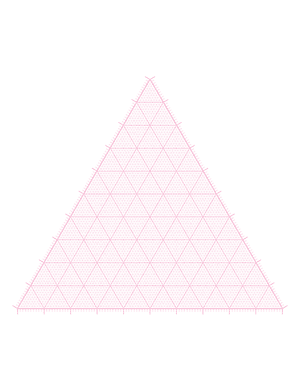 Pink Ternary Graph Paper  - Letter