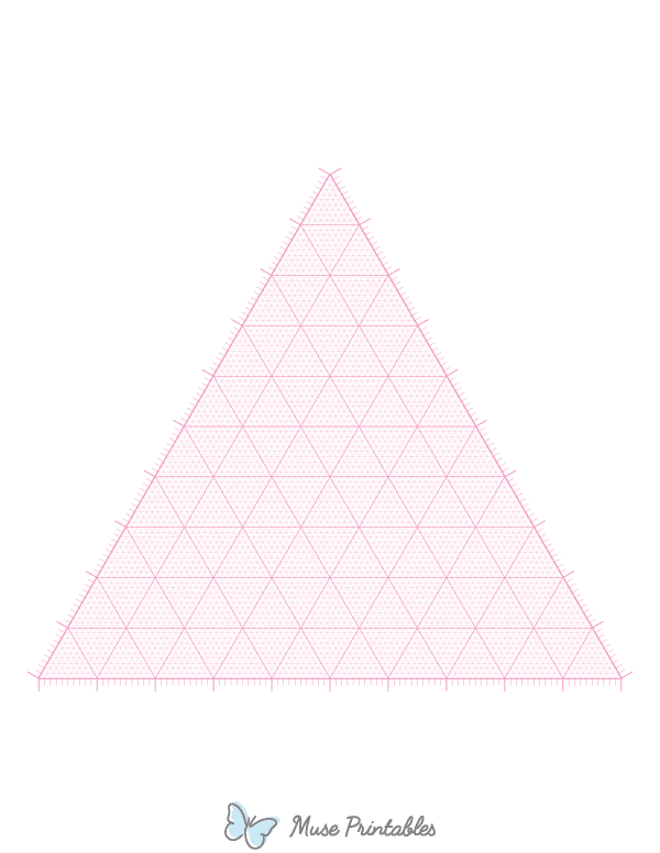 Pink Ternary Graph Paper : Letter-sized paper (8.5 x 11)