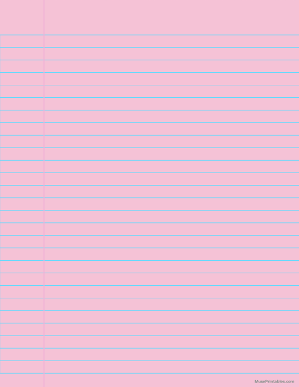 Pink Wide Ruled Notebook Paper: Letter-sized paper (8.5 x 11)