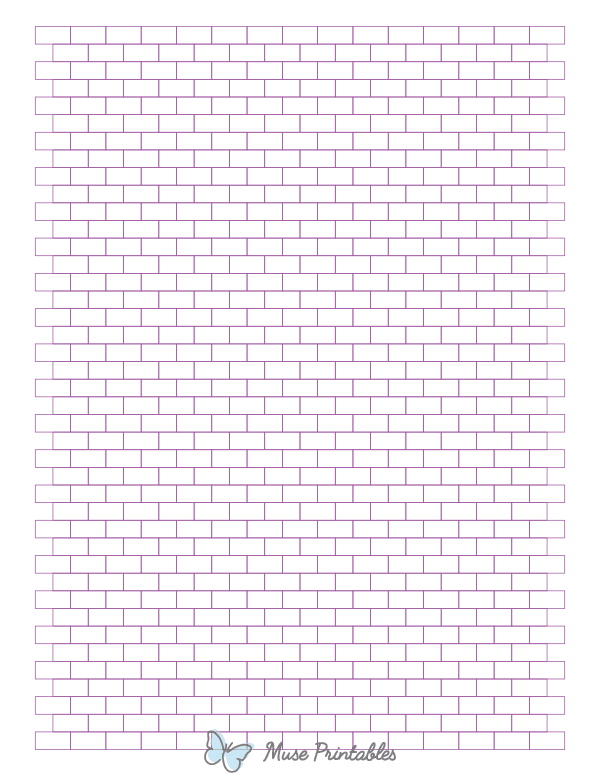 Purple Brick Graph Paper : Letter-sized paper (8.5 x 11)