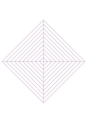 Purple Concentric Square Graph Paper  - A4