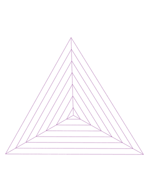 Purple Concentric Triangle Graph Paper  - Letter