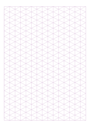Purple Isometric Graph Paper  - A4