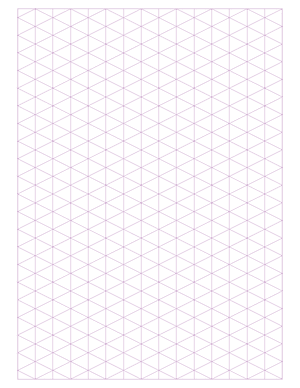 Purple Isometric Graph Paper  - Letter