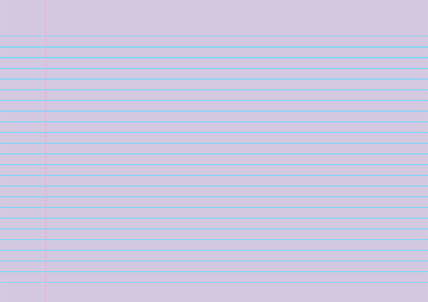 Purple Landscape College Ruled Notebook Paper: A4-sized paper (8.27 x 11.69)