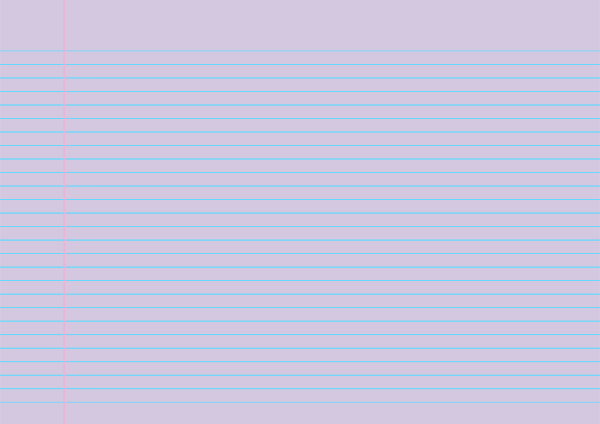 Purple Landscape Narrow Ruled Notebook Paper: A4-sized paper (8.27 x 11.69)