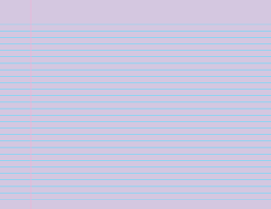 Purple Landscape Narrow Ruled Notebook Paper - Letter