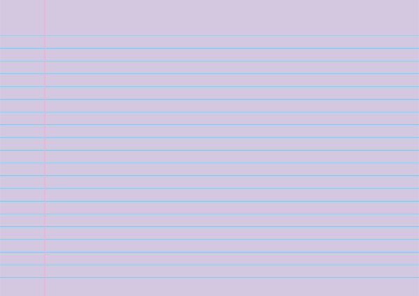 Purple Landscape Wide Ruled Notebook Paper: A4-sized paper (8.27 x 11.69)