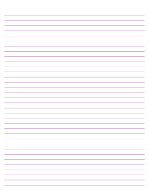 Purple Lined Paper College Ruled - Letter
