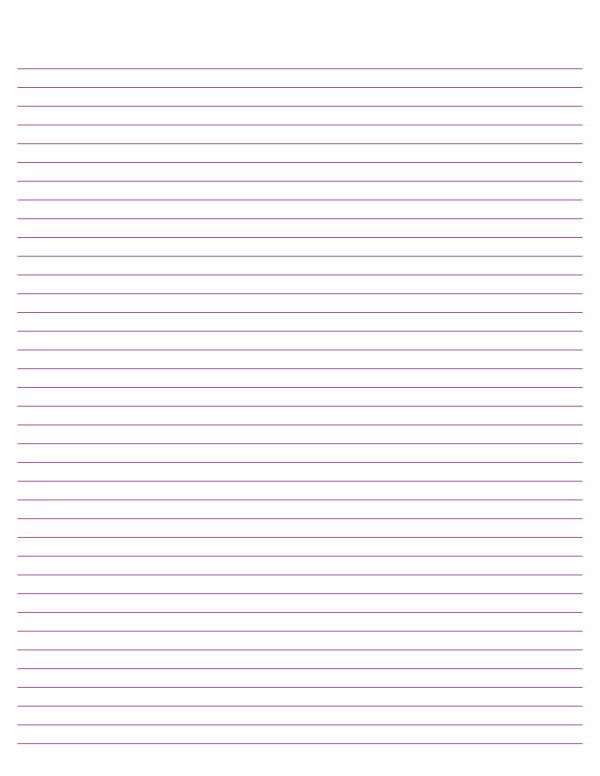Purple Lined Paper Narrow Ruled: Letter-sized paper (8.5 x 11)