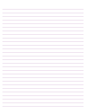 Purple Lined Paper Wide Ruled - Letter
