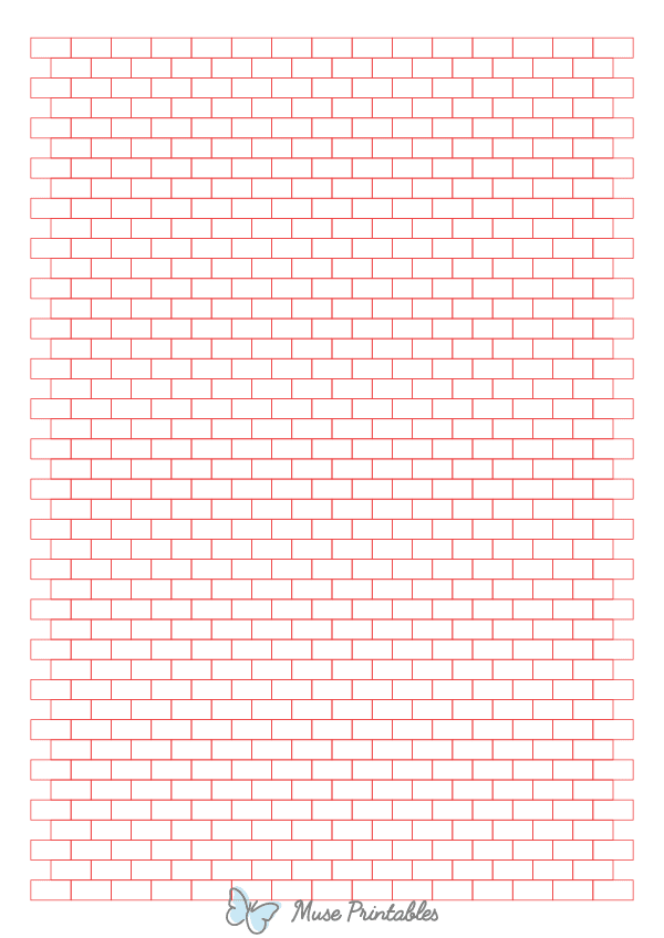 Red Brick Graph Paper : A4-sized paper (8.27 x 11.69)