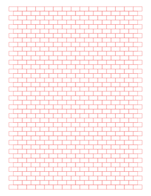 Red Brick Graph Paper  - Letter