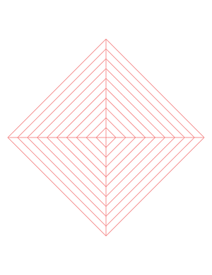 Red Concentric Square Graph Paper  - Letter