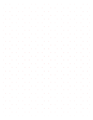 Red Hexagon Dot Graph Paper  - Letter