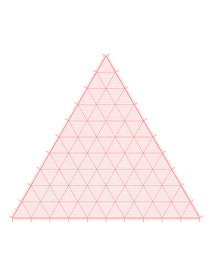 Red Ternary Graph Paper  - Letter