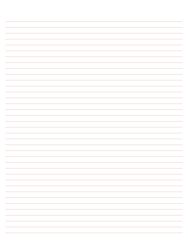 Rose Gold Lined Paper Narrow Ruled: Letter-sized paper (8.5 x 11)