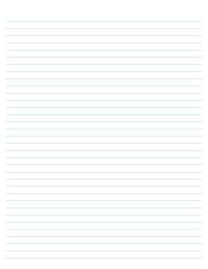 Seafoam Green Lined Paper College Ruled - Letter