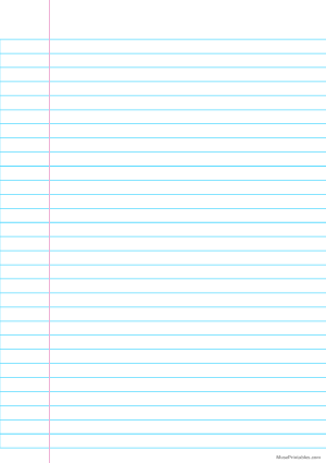 Wide Ruled Notebook Paper - A4