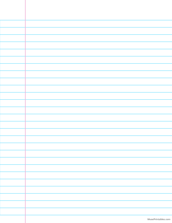Printable Wide Ruled Notebook Paper For Letter Paper