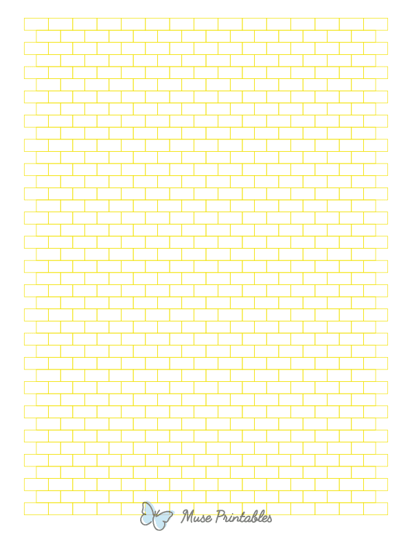 Yellow Brick Graph Paper : Letter-sized paper (8.5 x 11)